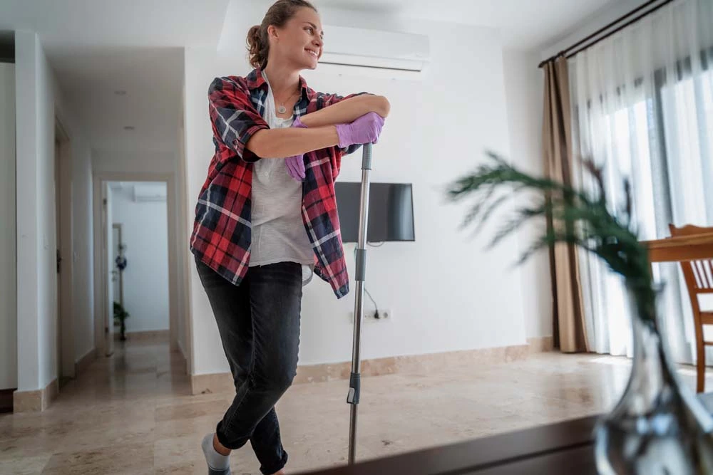 Airbnb host managing their own rental property using a mobile app