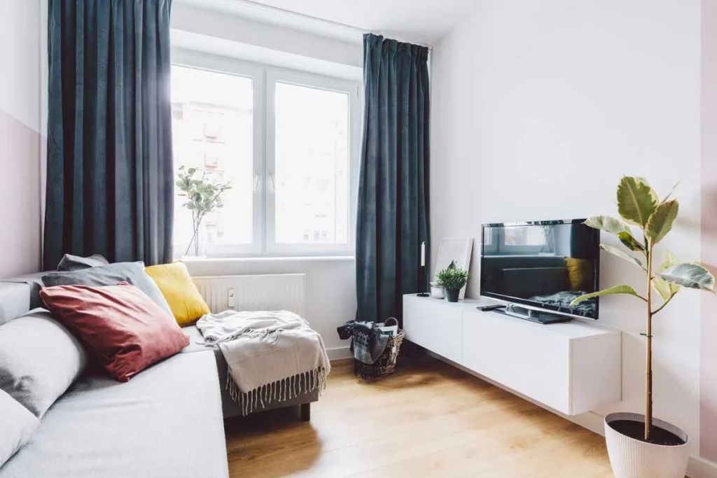 A-clean-and-modern-short-term-rental-living-room-prepared-for-a-guest-stay