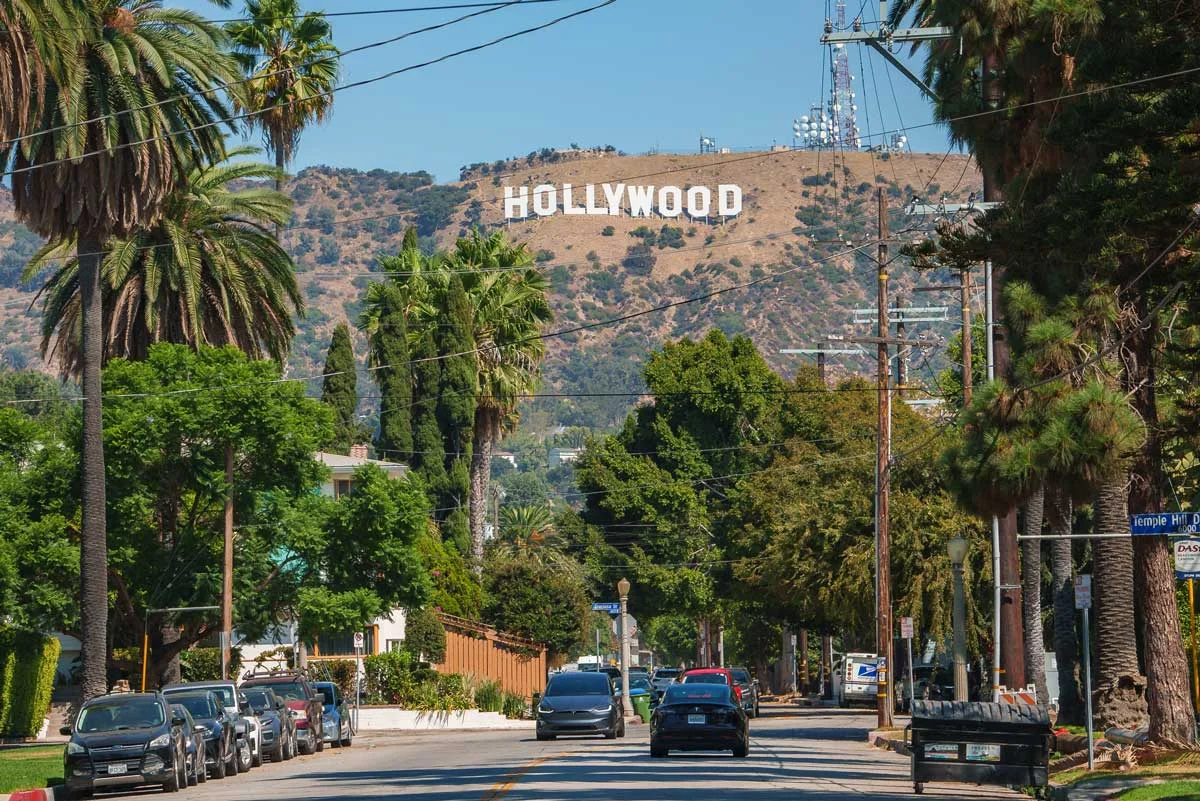 Los-Angeles-residential-street-view-with-palm-trees,-representing-the-high-value-market-for-short-term-rentals-in-Los-Angeles