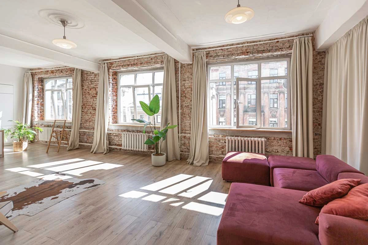 Modern Airbnb living room setup