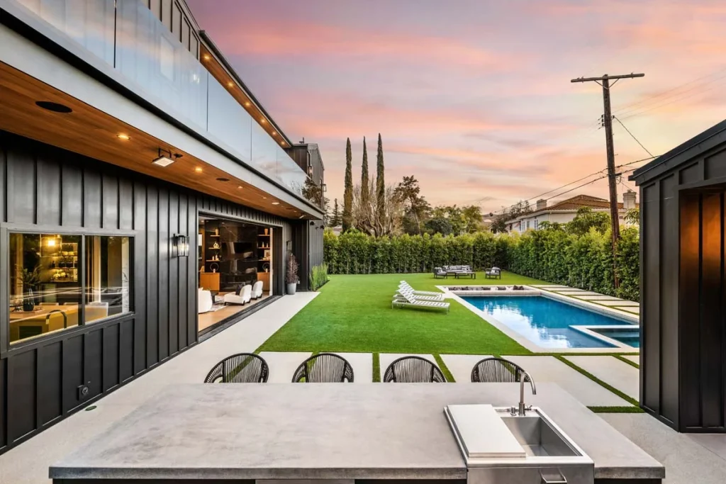 A high-quality backyard setup showing the potential for short-term rental management in Chandler