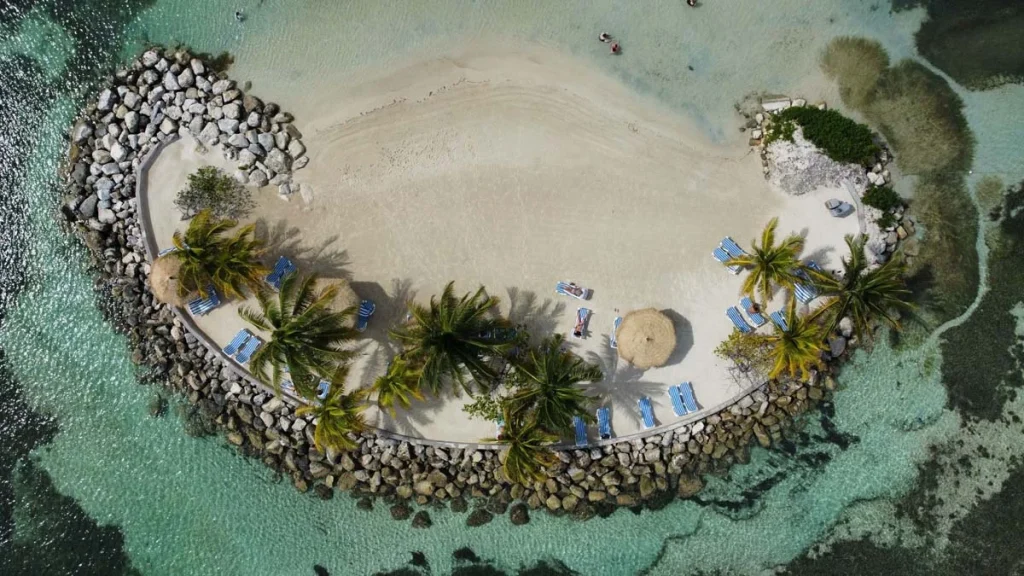 A luxury vacation spot featuring the turquoise sea of Montego Bay, Jamaica