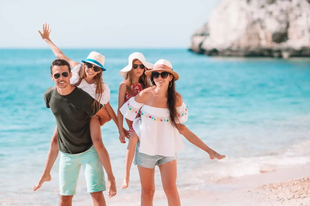 Happy guests enjoying their vacation in St. Barts with a professional rental management service