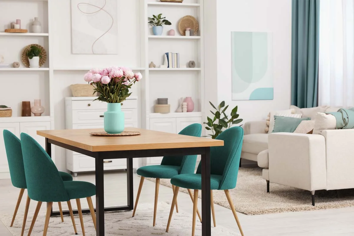 Interior of a modern vacation condo rental you can often see in Los Angeles