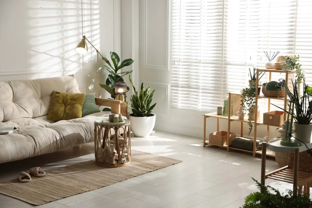 A bright and welcoming residential living room found in most New York City apartments