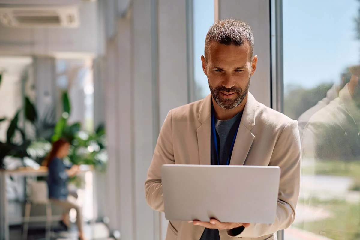 An investor applying for a City of Las Vegas short term rental permit on a laptop