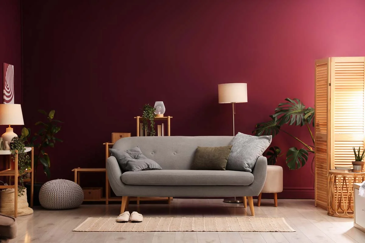 A modern and cozy living room in a rental home, representing Huntsville short term rentals