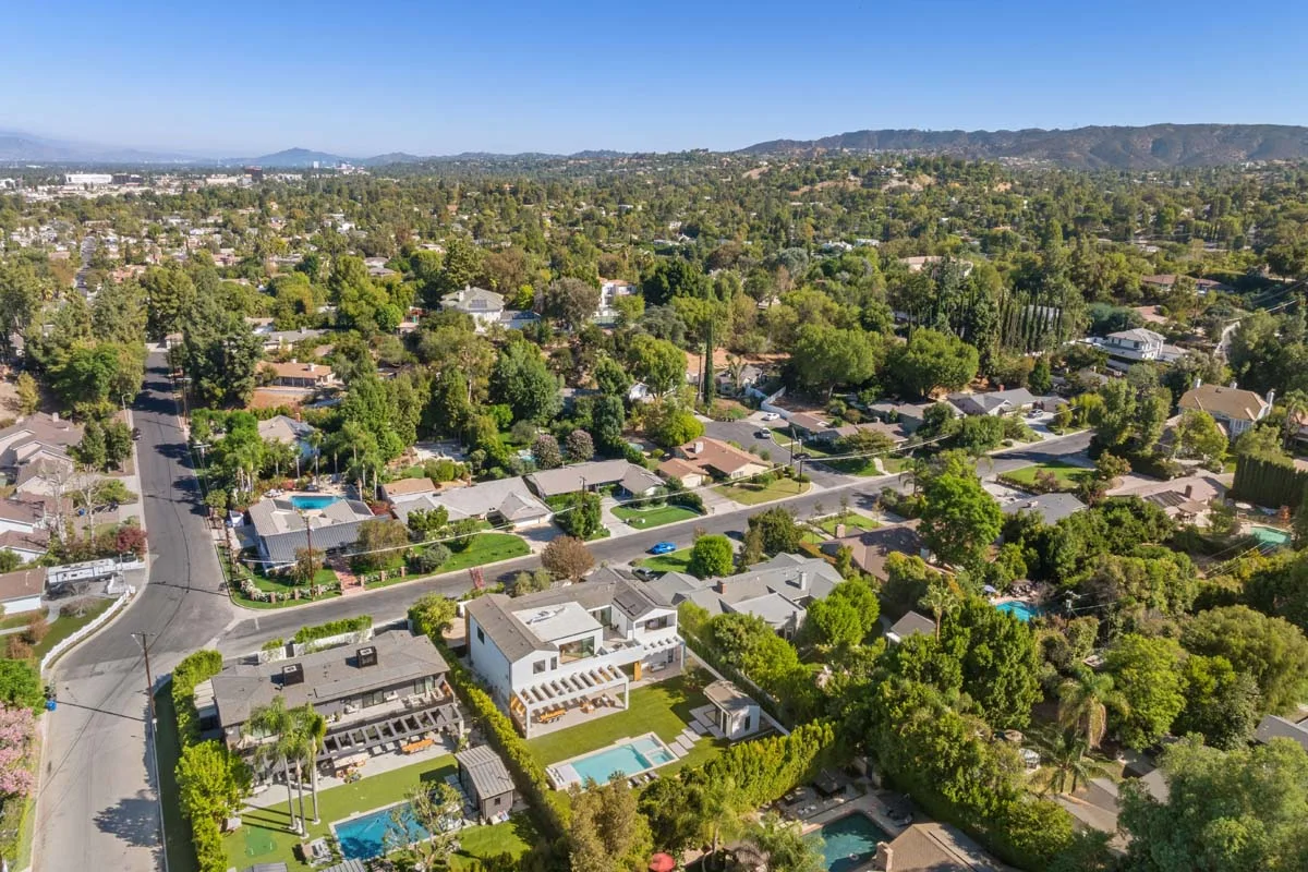 A quiet, clean, and well-maintained residential neighborhood street