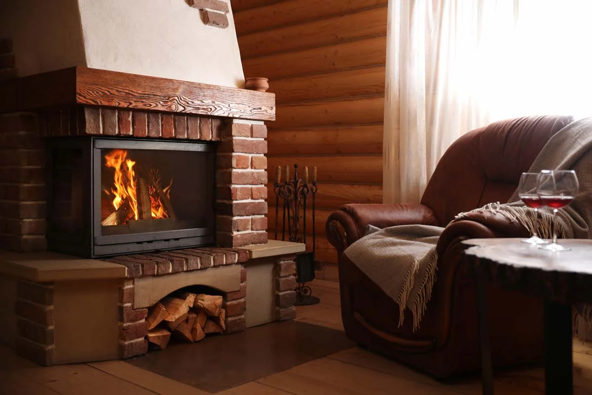 Cozy and welcoming living room interior of a vacation rental cottage prepared for guests