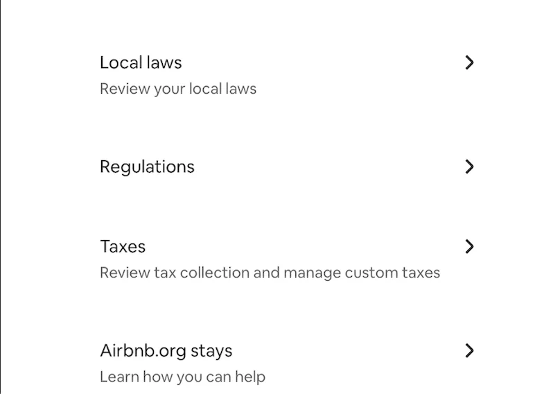 Edit preferences screen displaying listing status, property management software, languages, and guest requirements options.