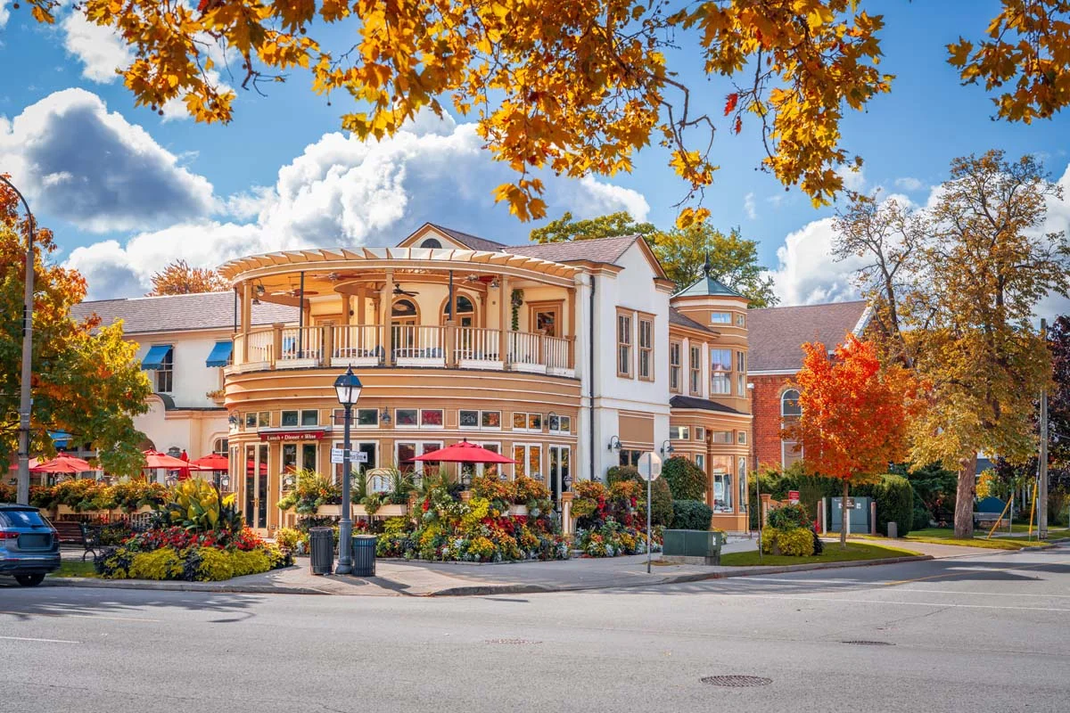 Quaint town of Niagara on the Lake, Ontario, Canada, in autumn season
