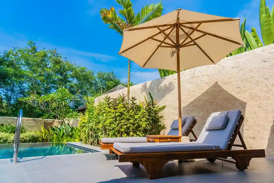 Modern Fort Lauderdale vacation rental home with a private swimming pool and patio.
