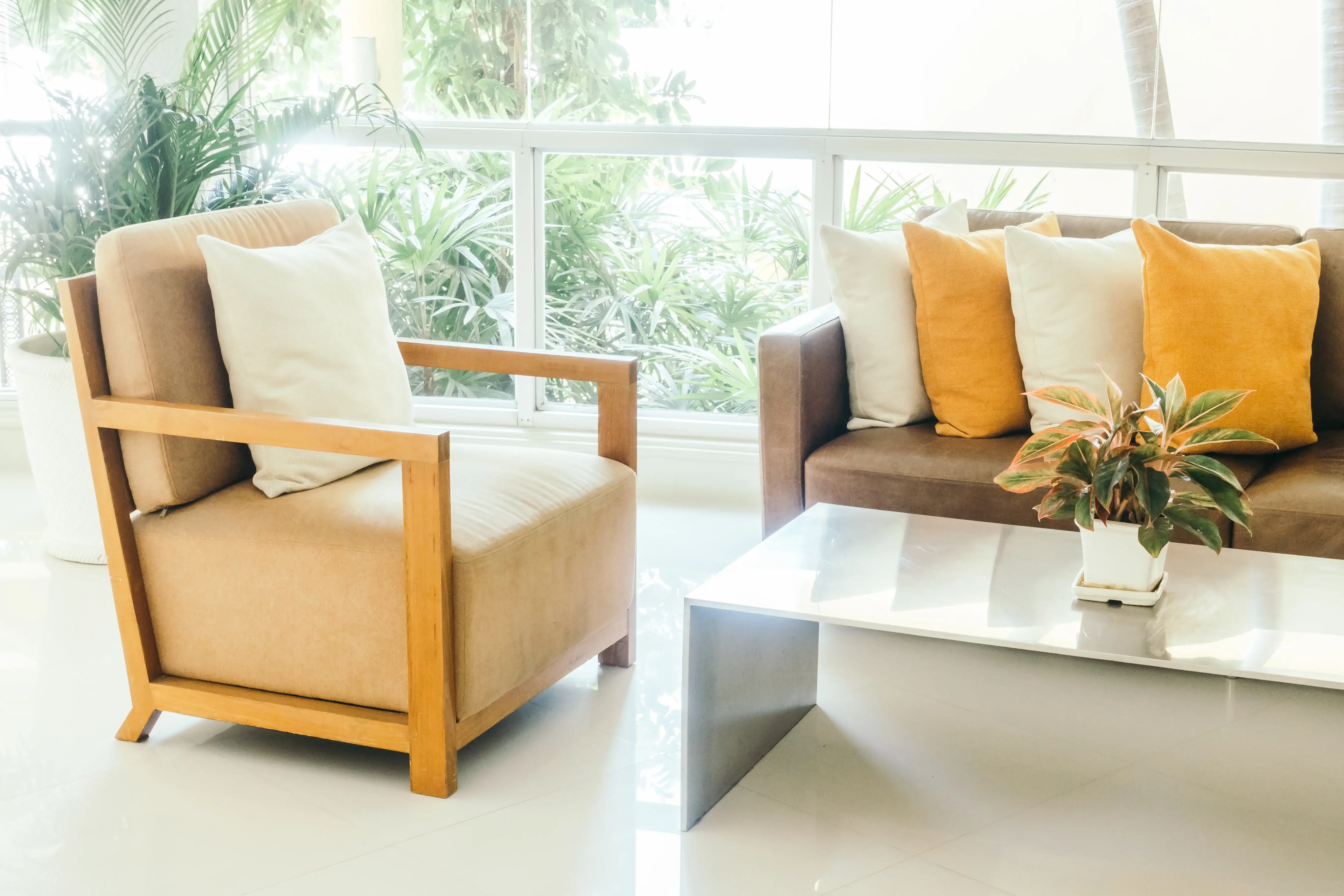 Beautifully staged living room in an Anaheim vacation rental ready for professional photography