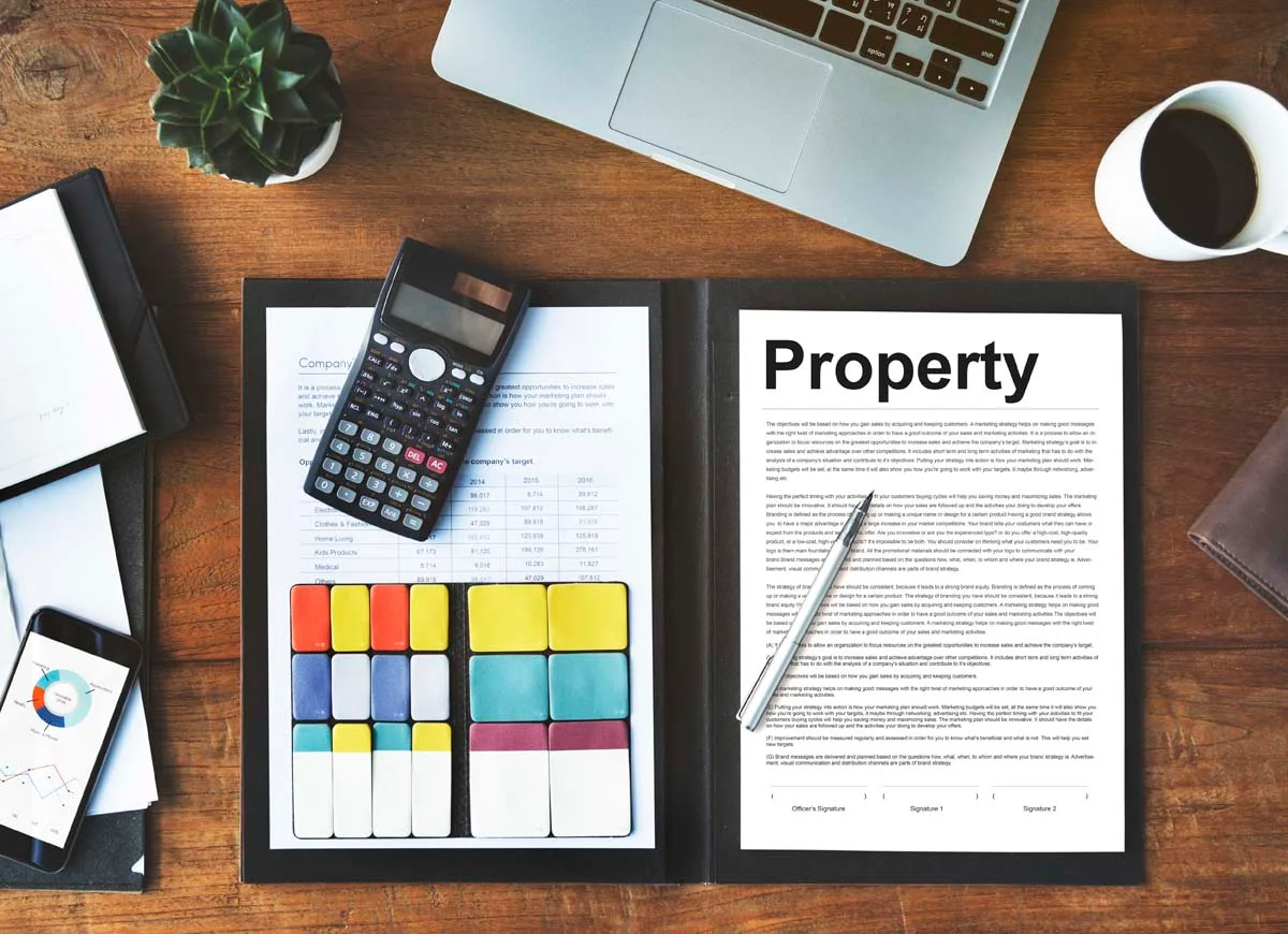 Organized paperwork and documents for short term rental application