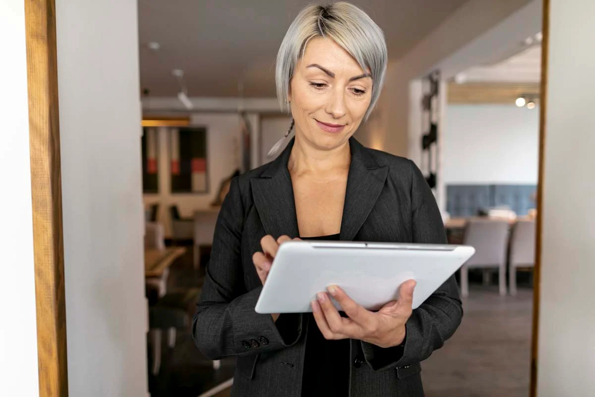 Professional management overseeing short-term rental property operations and upkeep